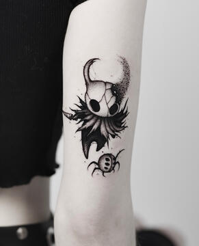 Custom tattoo from Hollow Knight