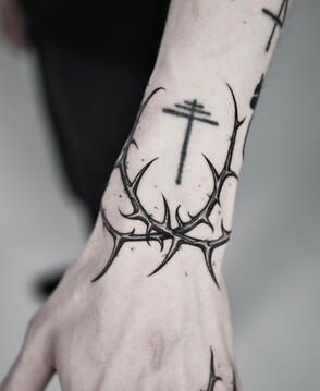 Freehand thorny branches Tattoo Freehand thorny branches Tattoo